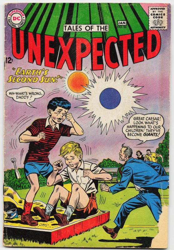 Tales of the Unexpected #86 (DC Comics, 1965), raw, ungraded comic book — front cover