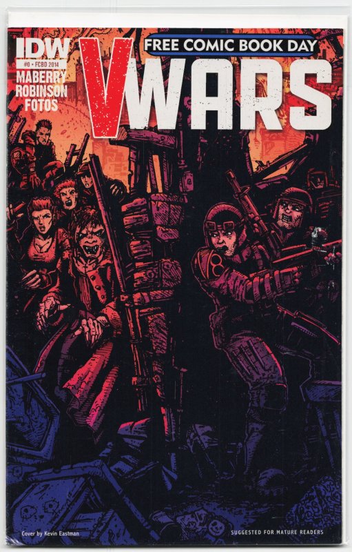 V-Wars #0 (IDW Publishing, 2014), raw, ungraded comic book — front cover