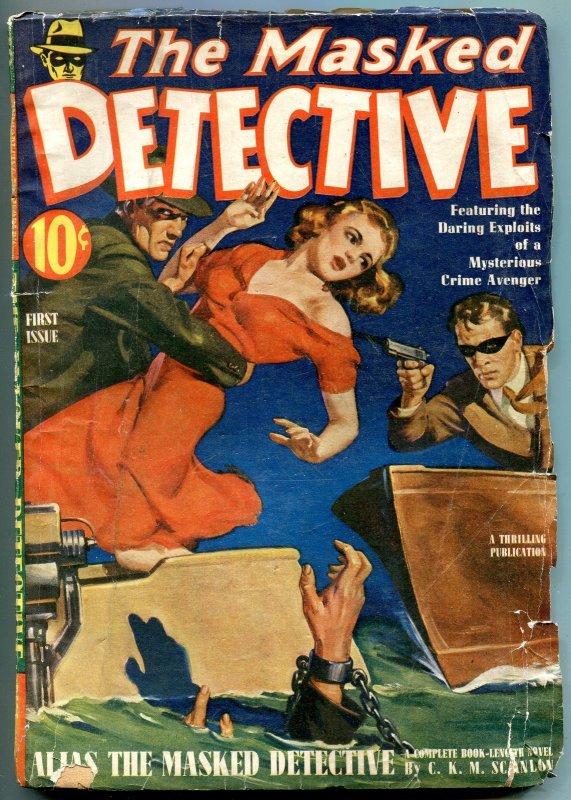 Pulp: Masked Detective Pulp #1 (1940), raw, ungraded comic book — front cover