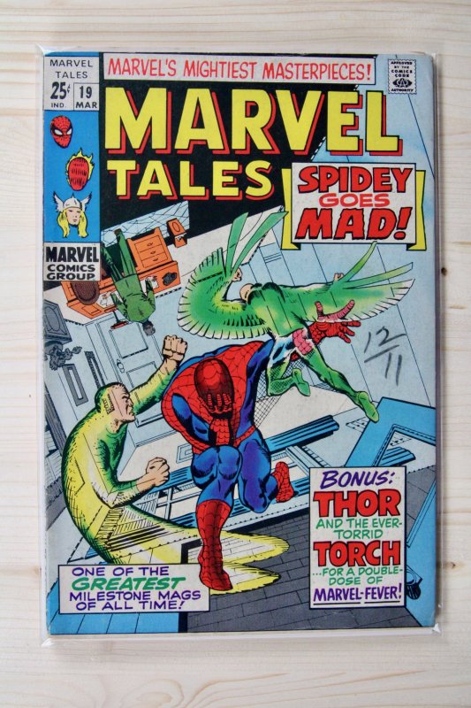 Marvel Tales #19 (Marvel Comics, 1969), raw comic book in VG/FN 5.0 condition — front cover