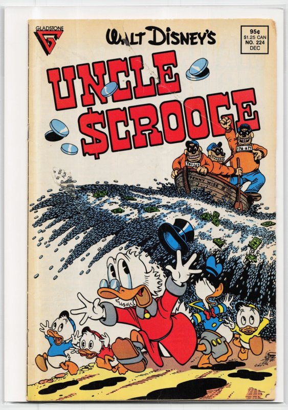 Uncle Scrooge #224 (Gladstone, 1987), raw, ungraded comic book — front cover