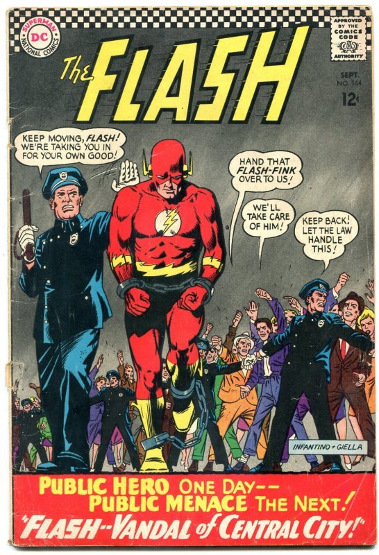 Flash #164 (DC Comics, 1966), raw, ungraded comic book — front cover