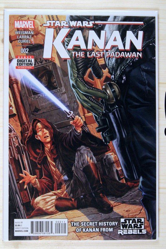Star Wars: Kanan - the Last Padawan #2 (Marvel Comics, 2015), raw comic book in NM+ 9.6 condition — front cover