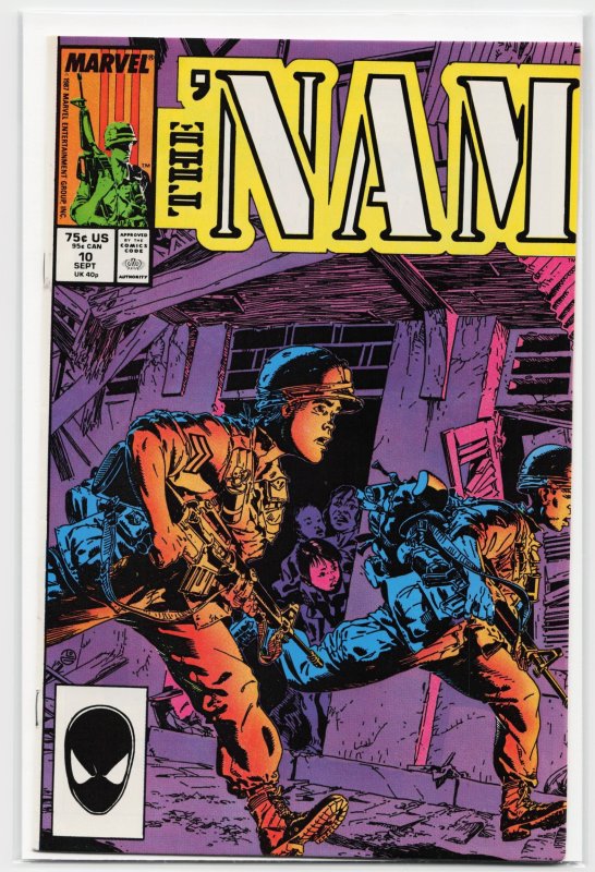 The 'Nam #10 (Marvel Comics, 1987), raw, ungraded comic book — front cover