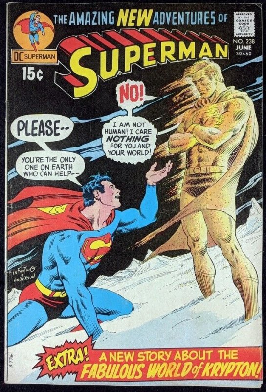 Superman #238 (DC Comics, 1939), raw comic book in FN 6.0 condition — front cover