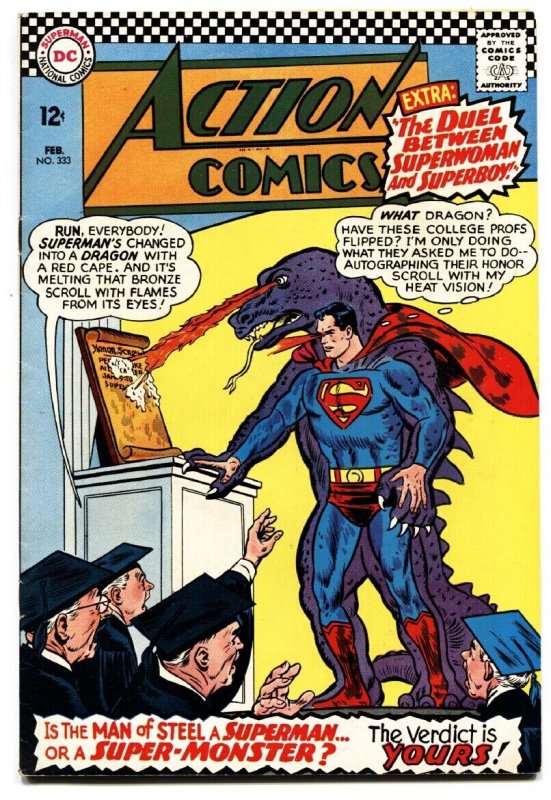 Action Comics #333 (DC Comics), raw comic book in FN+ condition — front cover