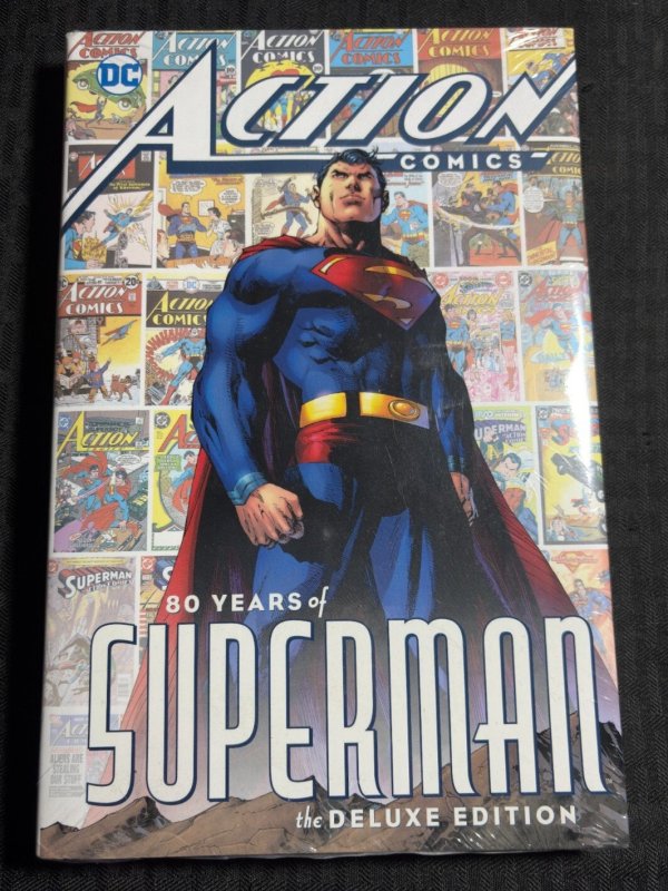 2018 Action Comics 80 Years of Superman Deluxe Sealed Hardcover (2018), raw, ungraded comic book — front cover