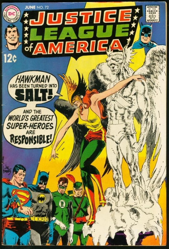 Justice League of America #72-1969-Batman/superman VF (DC Comics, 1969), raw comic book in VF condition — front cover