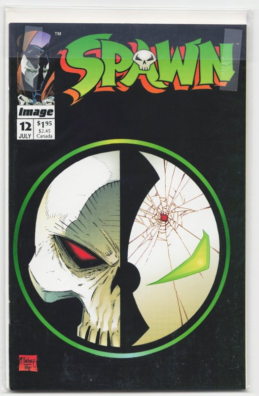 Spawn #12 (Image Comics, 1993), raw, ungraded comic book — front cover