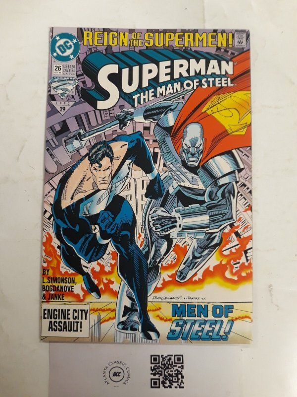 Superman the Man of Steel #26 (DC Comics), raw comic book in NM condition — front cover
