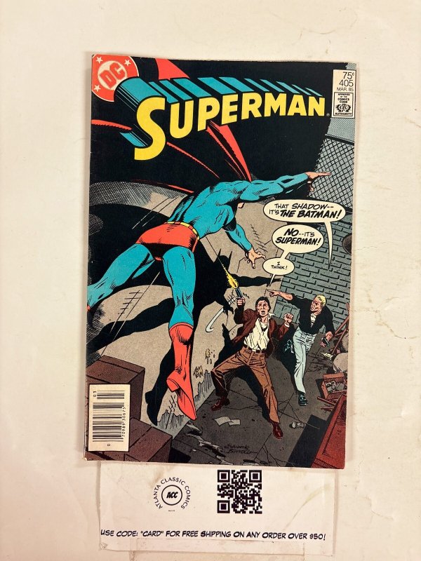 Superman #405 (DC Comics), raw comic book in FN condition — front cover