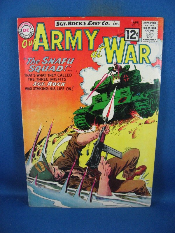 Our Armt at War #117 (DC Comics, 1962), raw comic book in VG condition — front cover