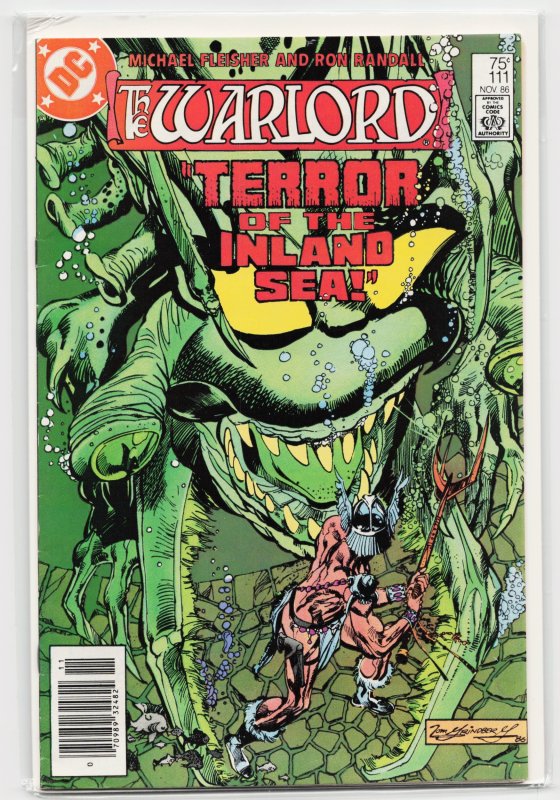 Warlord #111 (DC Comics, 1986), raw, ungraded comic book — front cover
