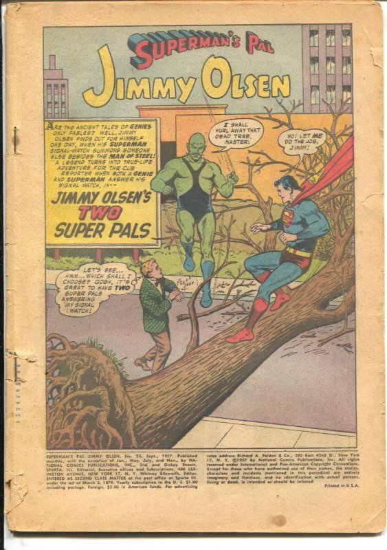 Superman's Pal Jimmy Olsen #23 (DC Comics, 1957), raw, ungraded comic book — front cover