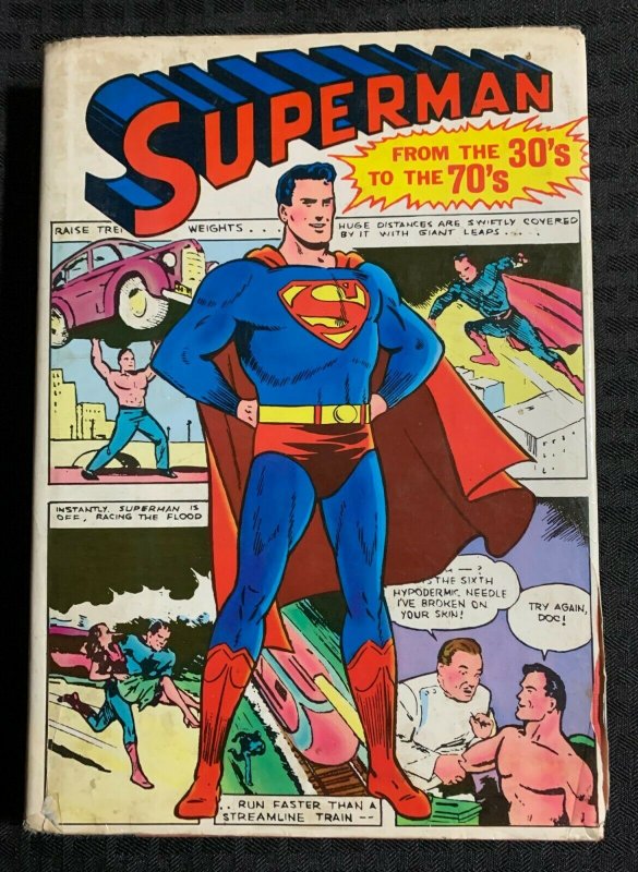 1971 Superman from 30's to 70's by Nelson Bridwell Hc/dj Vg/gd Bonanza $12.95 (1971), raw comic book in VG condition — front cover