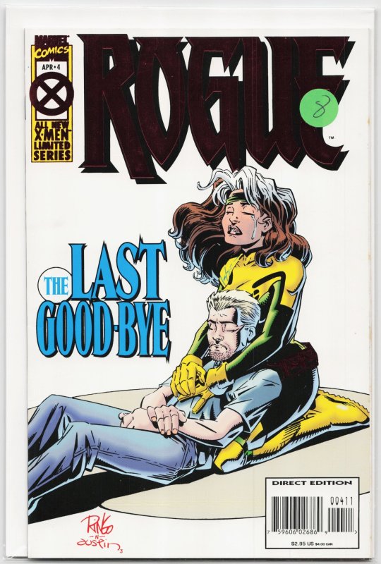 Rogue #4 (Marvel Comics, 1995), raw, ungraded comic book — front cover