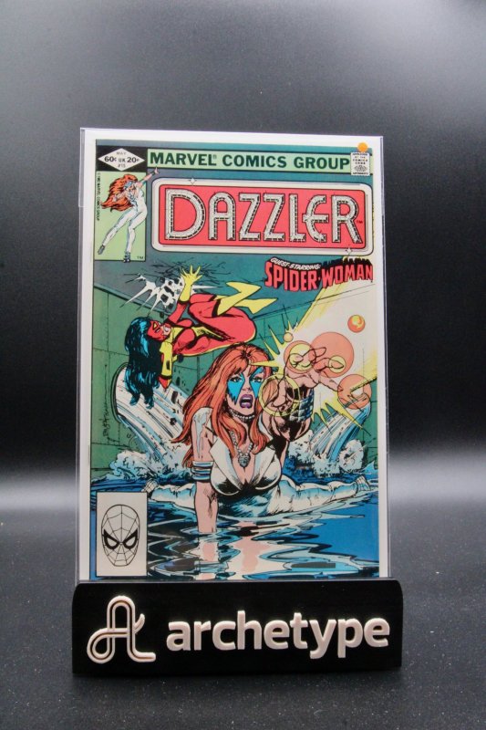 Dazzler #20 (Marvel Comics, 1982), raw comic book in 9.2 condition — front cover