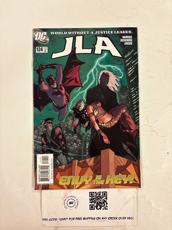 JLA #124 (DC Comics), raw comic book in NM condition — front cover