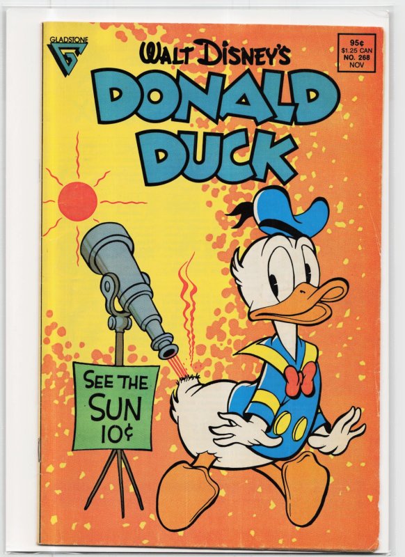 Donald Duck #268 (Gladstone, 1988), raw, ungraded comic book — front cover