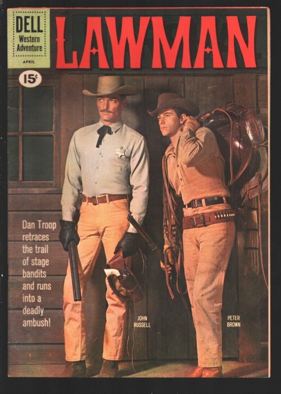 Lawman #7 (Dell Comics, 1961), raw comic book in VF condition — front cover