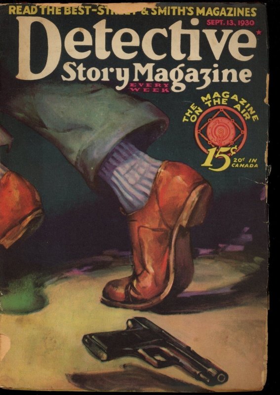 Detective Story Magazine - 09/13/30 - Condition: G-VG - S&S Radio Logo - 35747, raw comic book in VG condition — front cover