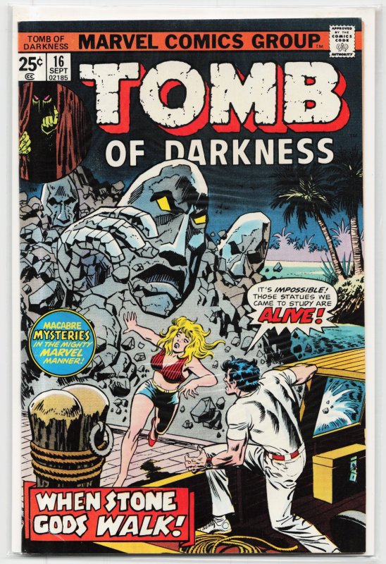 Tomb of Darkness #16 (Marvel Comics, 1975), raw, ungraded comic book — front cover
