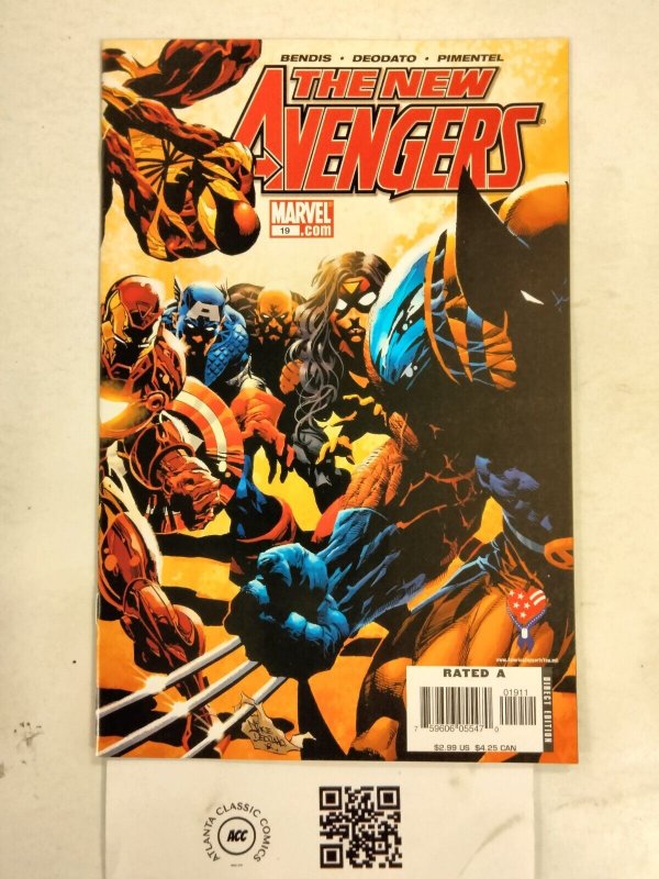 The New Avengers #19 (Marvel Comics), raw comic book in NM condition — front cover