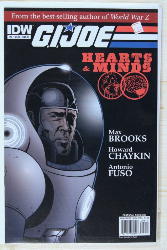 G.I. Joe: Hearts & Minds #3 (IDW Publishing, 2010), raw comic book in NM 9.4 condition — front cover