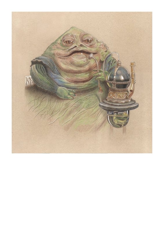 Jabba THE Hutt, High-quality A4 Lithograph. Artist: Miguel Alfaro, raw, ungraded comic book — front cover