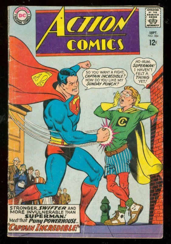 Action Comics #354 (DC Comics, 1967), raw, ungraded comic book — front cover