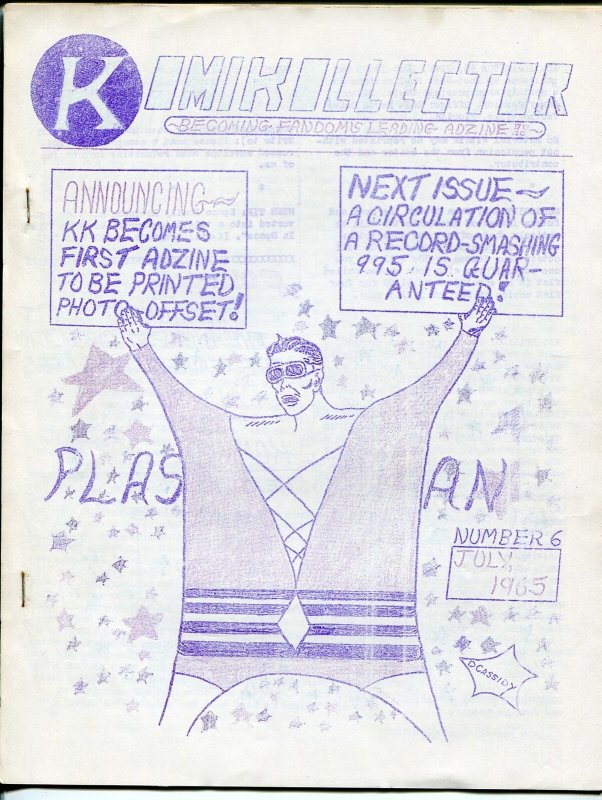 Komikollector #6 (1965), raw comic book in FN condition — front cover