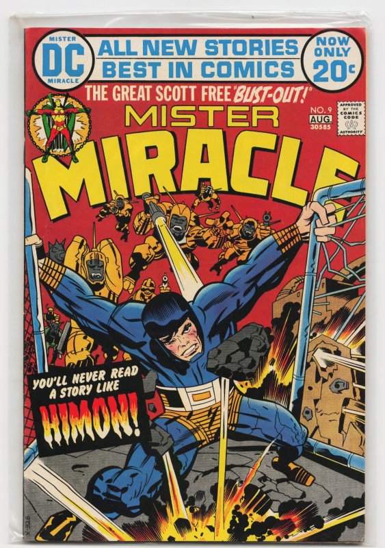 Mister Miracle #9 (DC Comics, 1972), raw, ungraded comic book — front cover