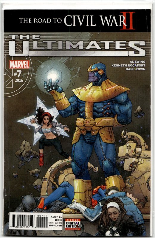 Ultimates #7 (Marvel Comics, 2016), raw, ungraded comic book — front cover