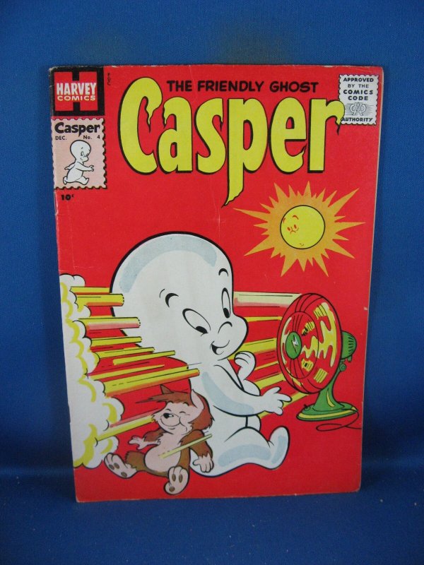 Friendly Ghost Casper #4 (Harvey Comics, 1958), raw comic book in VF condition — front cover