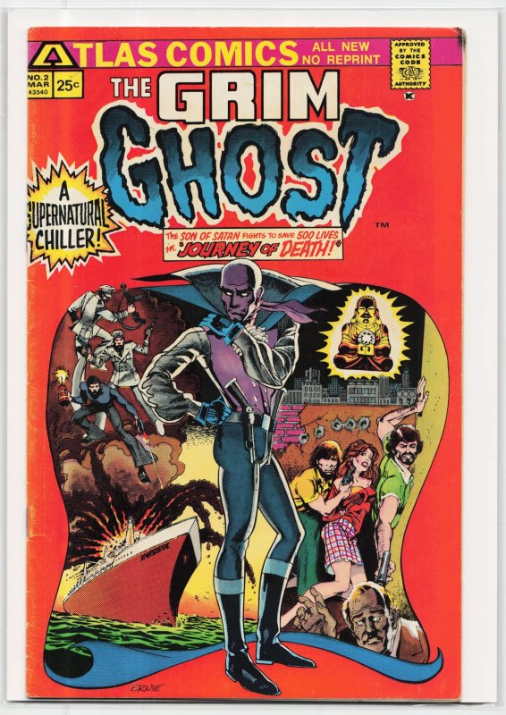 The Grim Ghost #2 (1975), raw, ungraded comic book — front cover