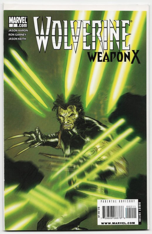 Wolverine Weapon X #2 (Marvel Comics, 2009), raw, ungraded comic book — front cover