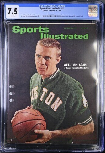 Sports Illustrated Oct #26 (Time Inc., 1964), CGC 7.5 graded comic book, Universal Blue label — front cover in its holder