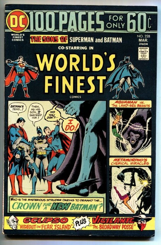 World's Finest #228 (DC Comics, 1973), raw, ungraded comic book — front cover