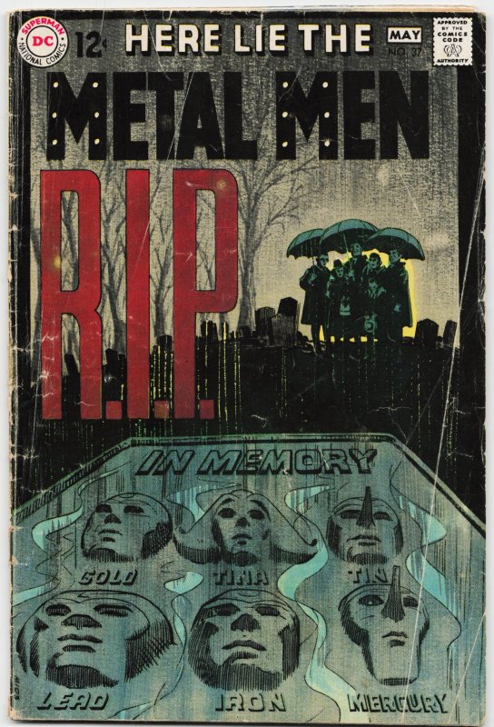Metal Men #37 (DC Comics, 1969), raw, ungraded comic book — front cover