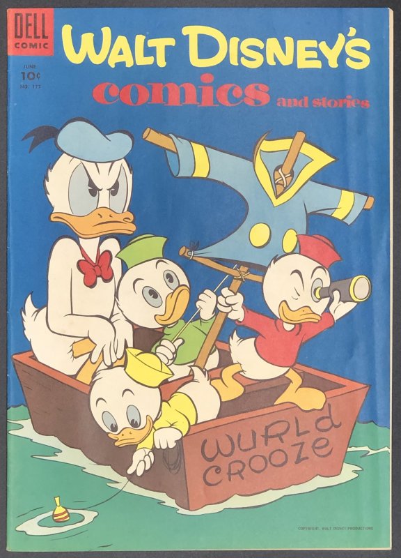 Walt Disney's Comics & Stories #177 (1955), raw, ungraded comic book — front cover