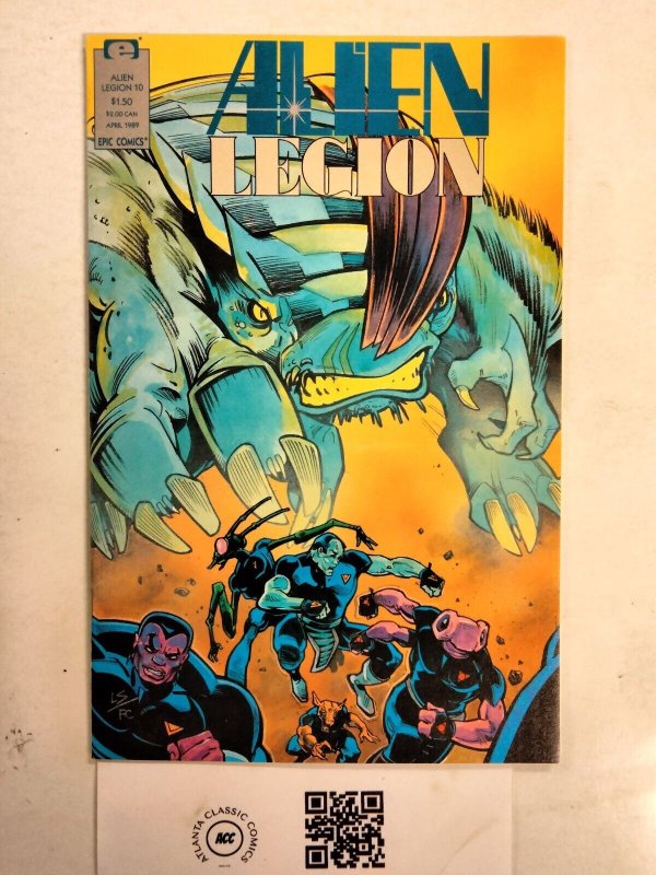 Alien Legion #10, raw comic book in NM condition — front cover