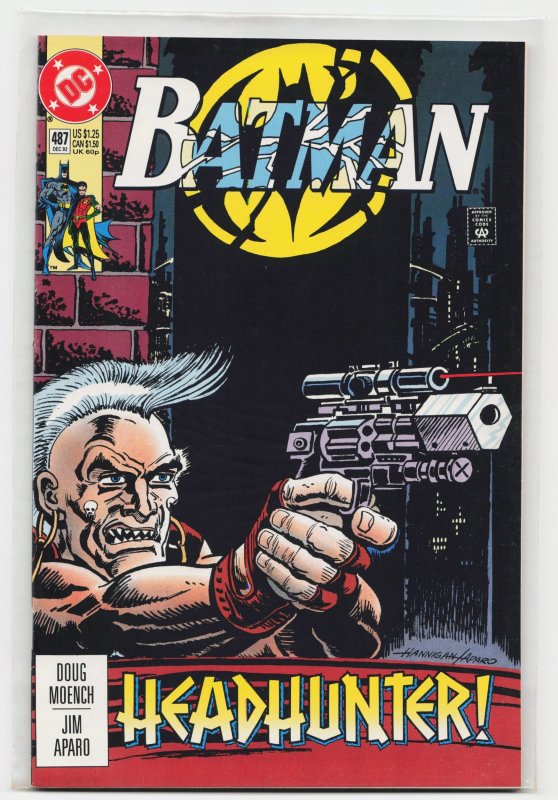 Batman #487 (DC Comics, 1992), raw, ungraded comic book — front cover