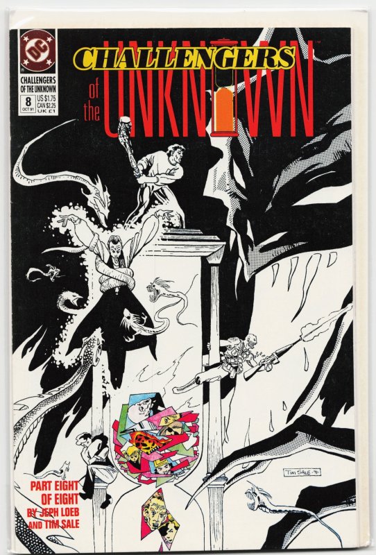 Challengers of the Unknown #8 (DC Comics, 1991), raw, ungraded comic book — front cover