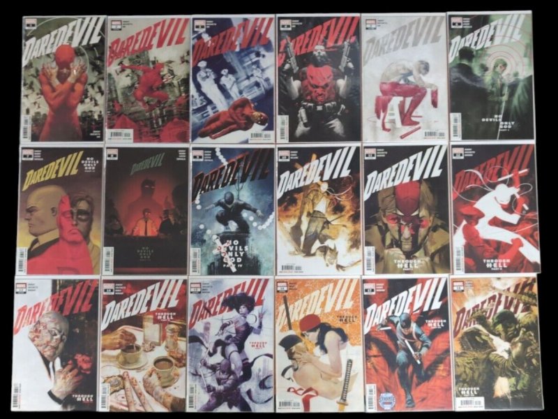 Daredevil #1-36 Run Lot Complete Series + #1 Annual 2019 Zdarsky Tedesco (Marvel Comics, 2019), raw, ungraded comic book — front cover