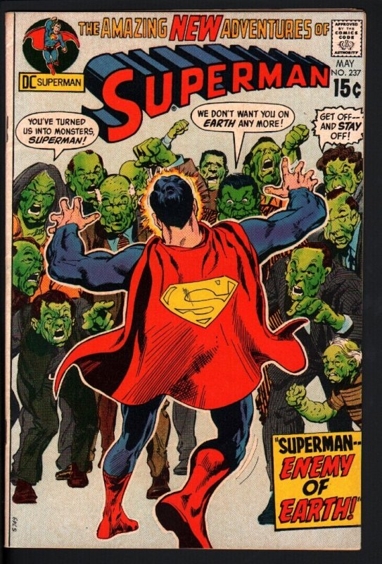 Superman #237-1971-High Grade-Neal Adams Cover-High Grade (DC Comics, 1971), raw, ungraded comic book — front cover
