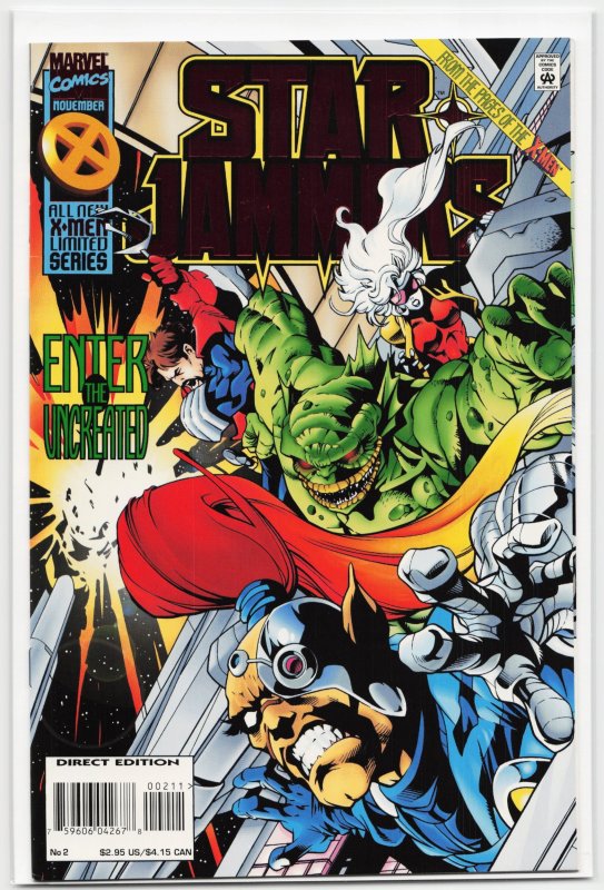 Starjammers #2 (Marvel Comics, 1995), raw, ungraded comic book — front cover