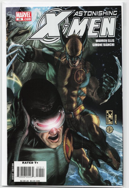 Astonishing X-Men #25 (Marvel Comics, 2008), raw, ungraded comic book — front cover