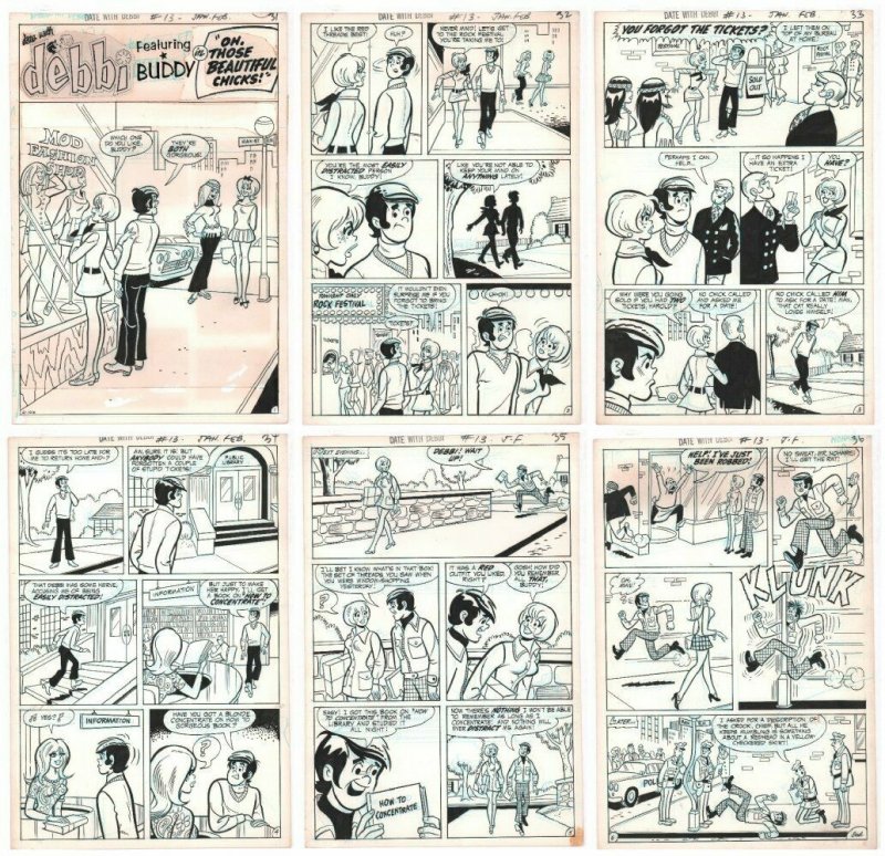 Date with Debbi #13 (1971), raw, ungraded comic book — front cover
