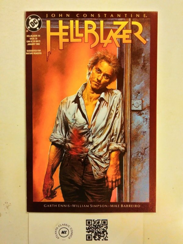 John Constantine Hellblazer #61 (DC Comics), raw comic book in NM condition — front cover