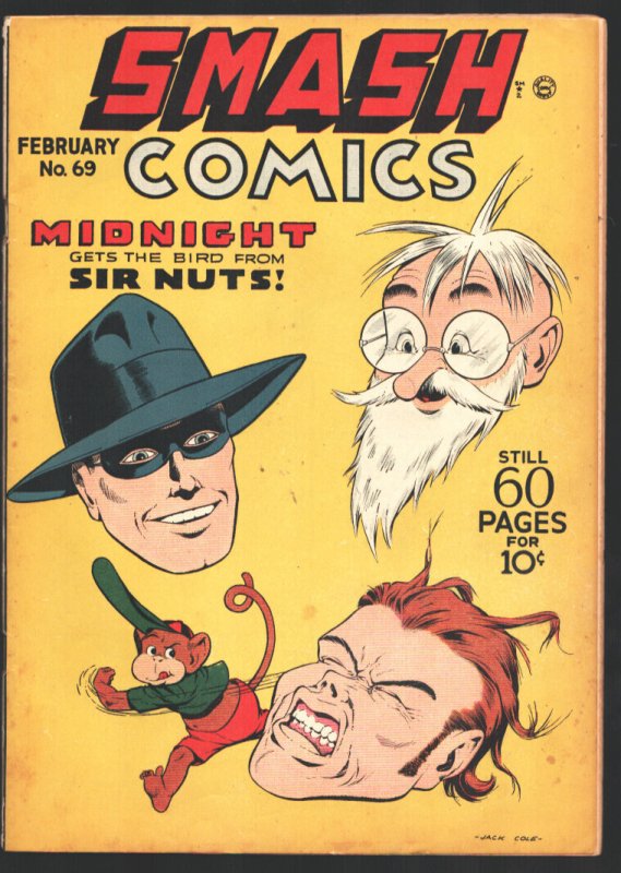 Smash Comics #69 (1947), raw, ungraded comic book — front cover